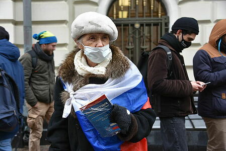 Woman at the Supreme Court of the Russian Federation, Moscow
