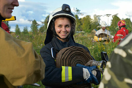Participant of the exercises of Volunteer firefighters