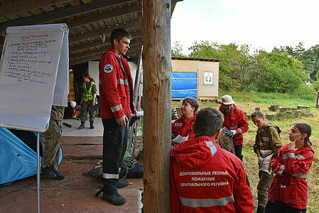 Lecture at the exercise of Volunteer Forest Firefighters