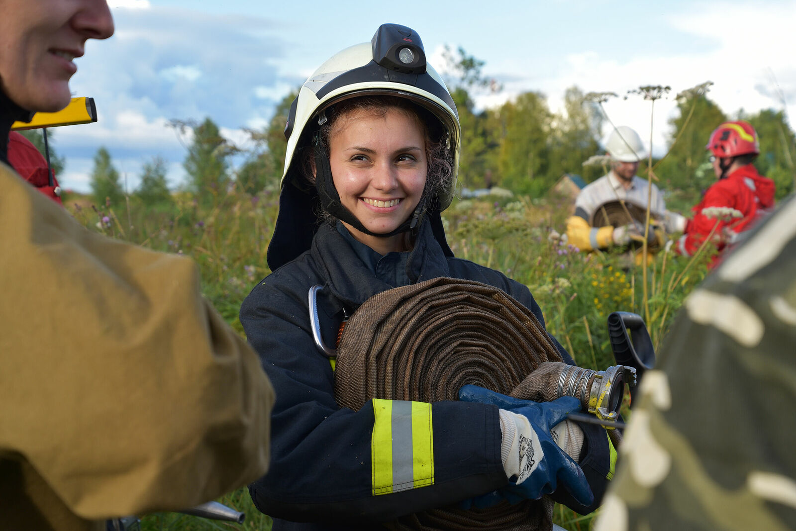 Photojournalist Anastasia Tsitsinova. Portraits. Untitled Participant of the exercises of Volunteer firefighters