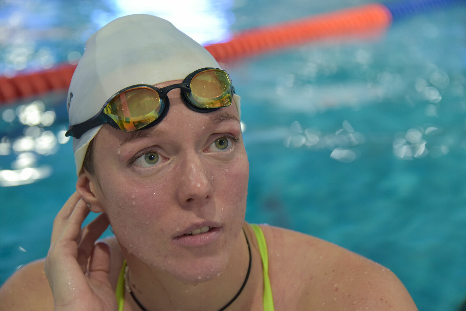 Photojournalist Anastasia Tsitsinova. Portraits. Untitled Darya Pikalova, visually impaired swimmer, Paralympic champion