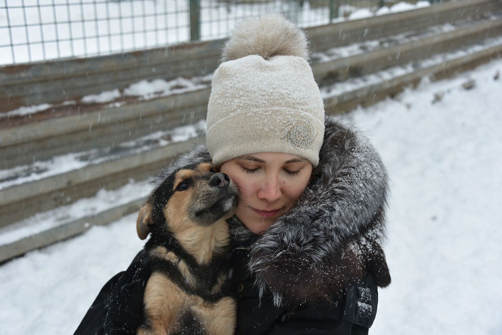 Photojournalist Anastasia Tsitsinova. Portraits. Untitled Volunteer at an animal shelter