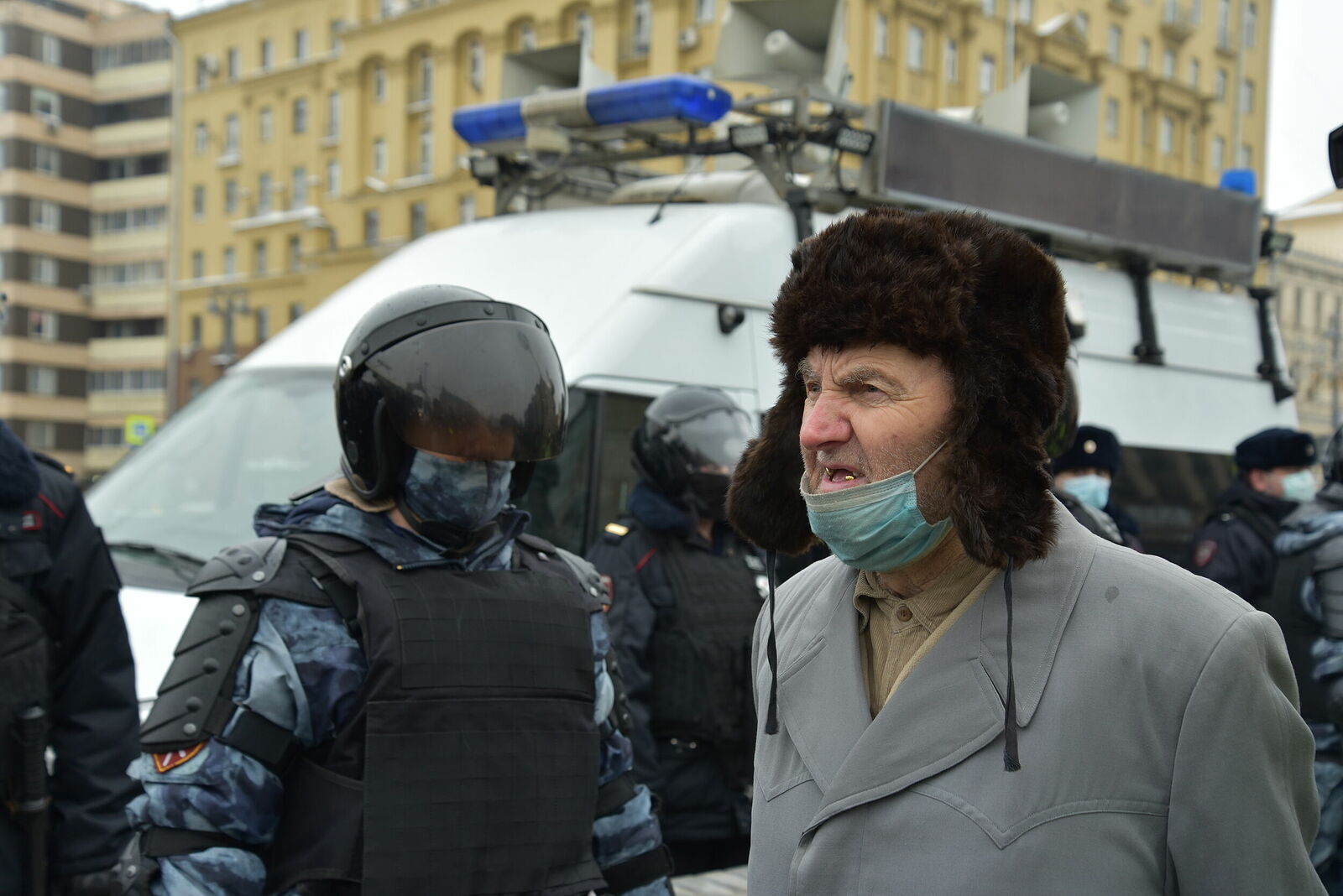 Photojournalist Anastasia Tsitsinova. Portraits. Untitled Participant of a protest action against the arbitrariness of law enforcement agencies, Moscow