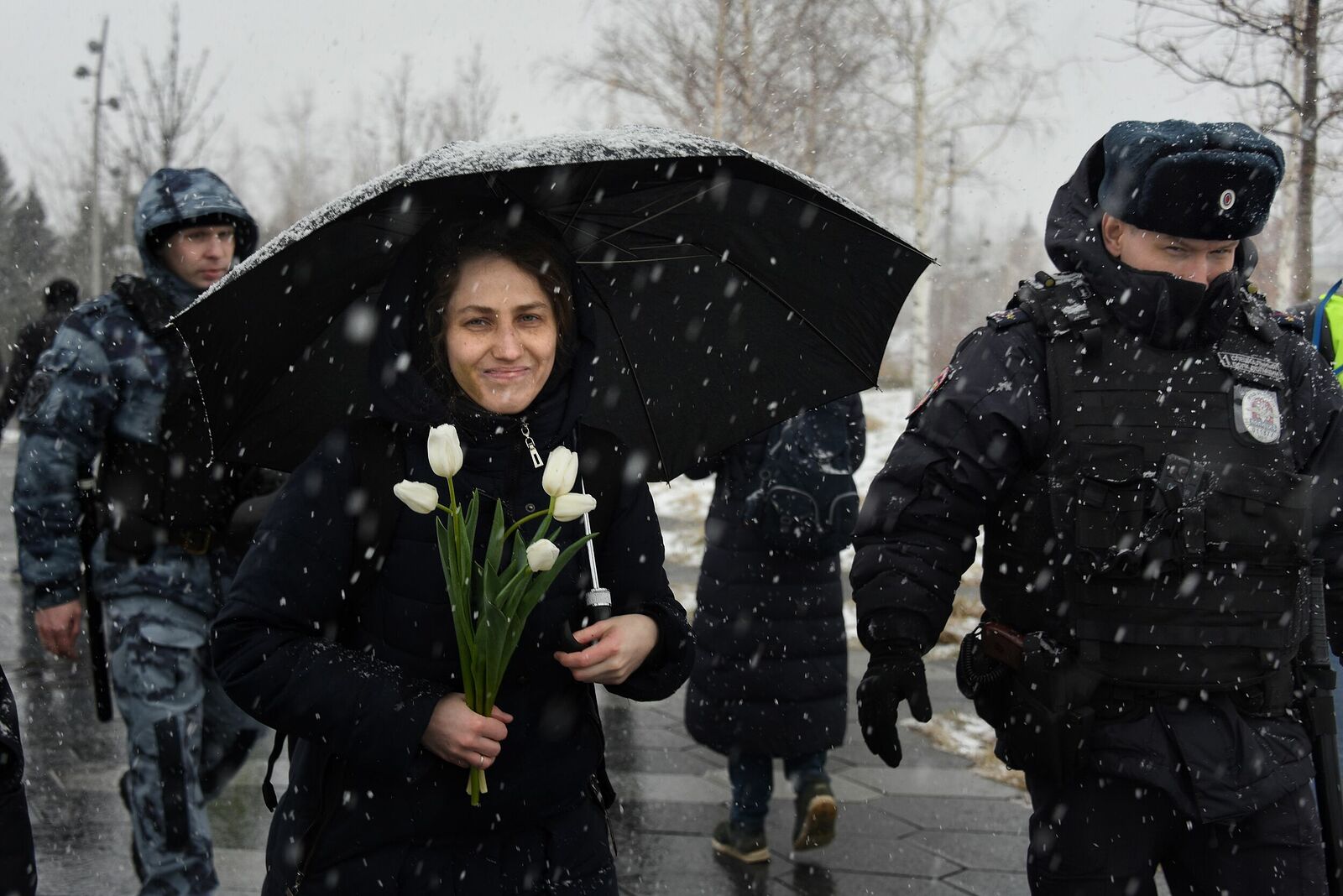 Photojournalist Anastasia Tsitsinova. Portraits. Untitled Participant of the anti-war action, Moscow