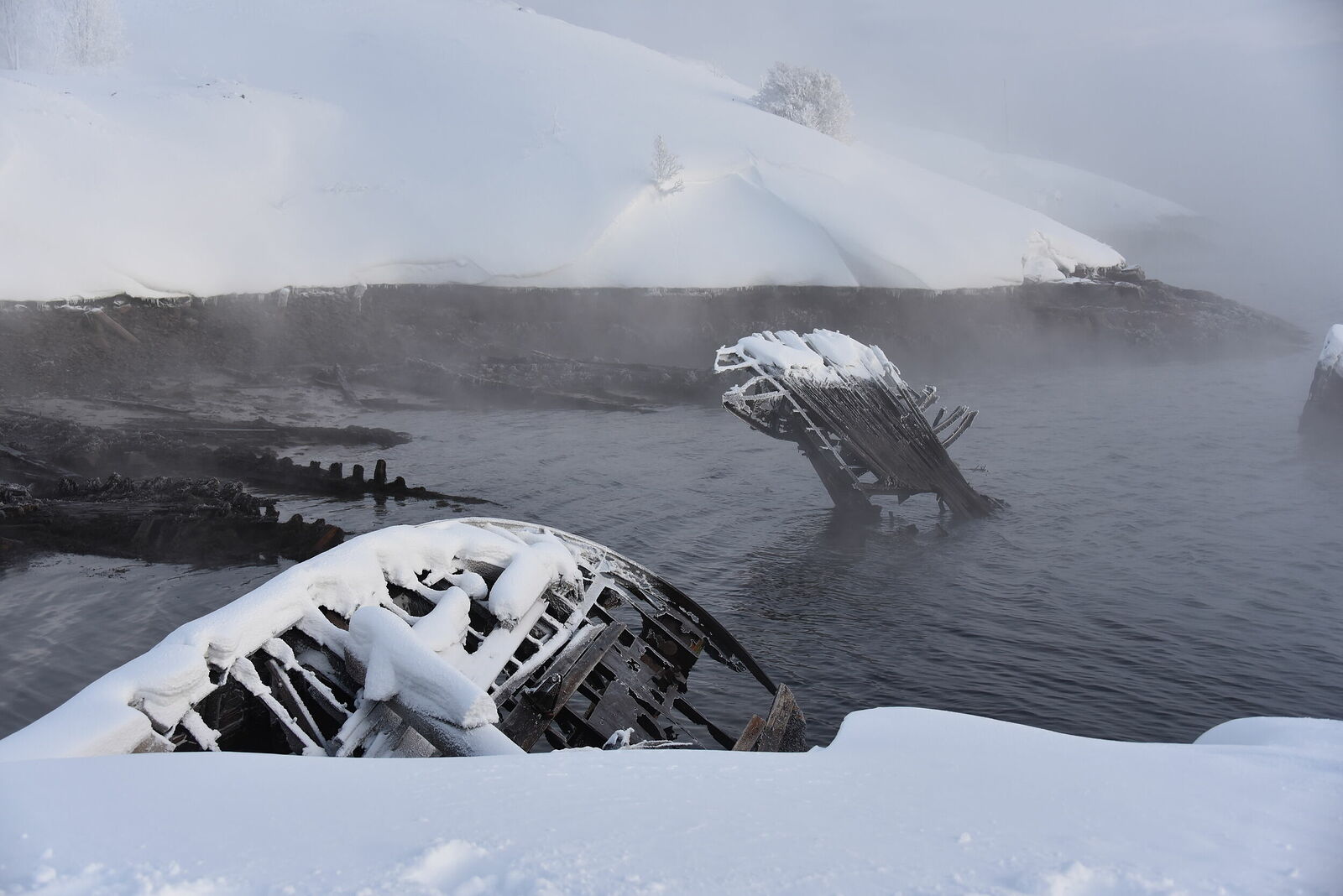 Photojournalist Anastasia Tsitsinova. Landscapes. Untitled Lost ships, Teriberka