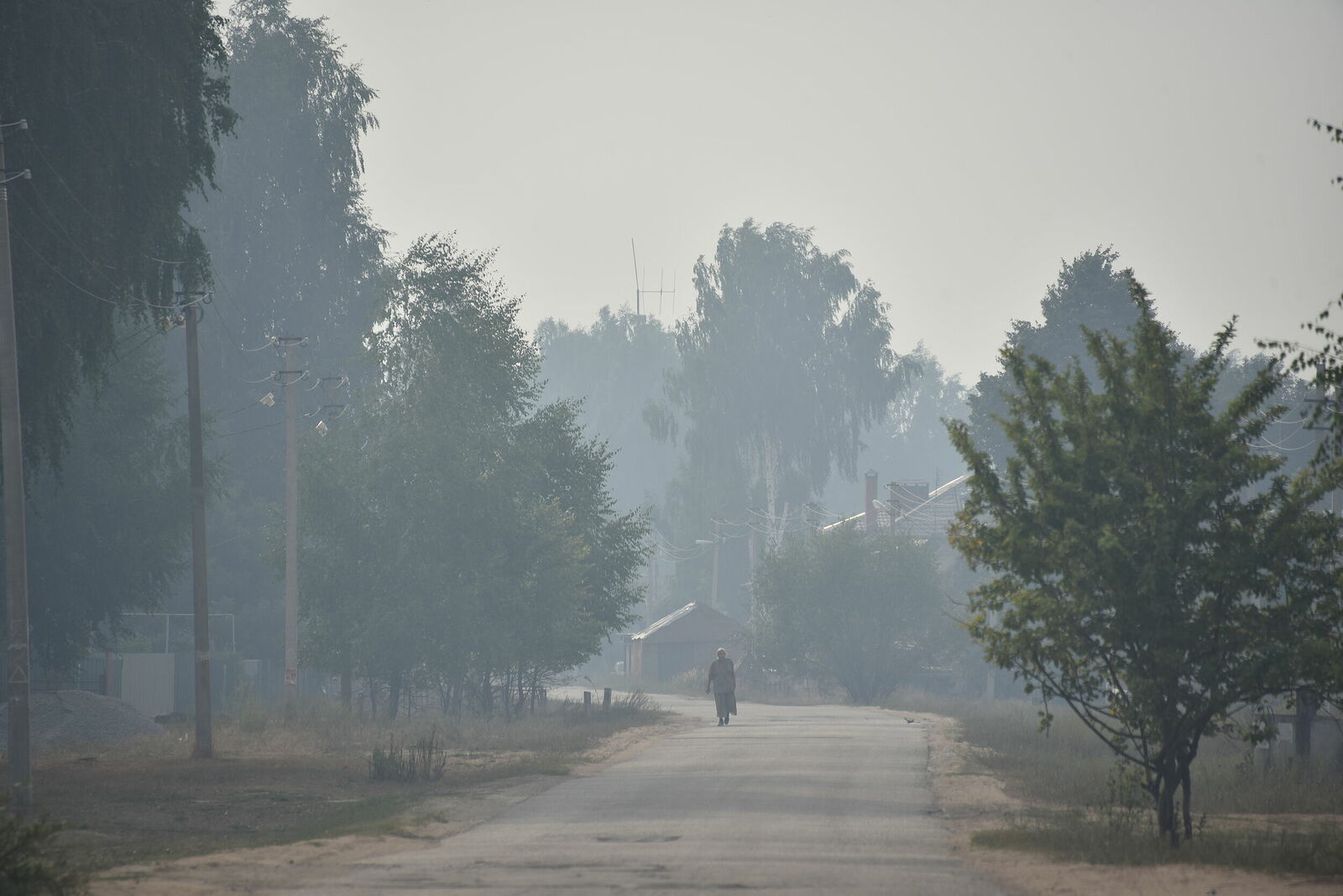 Photojournalist Anastasia Tsitsinova. Volunteer firefighters. Untitled Smoke from peat fires spreads to all nearby settlements