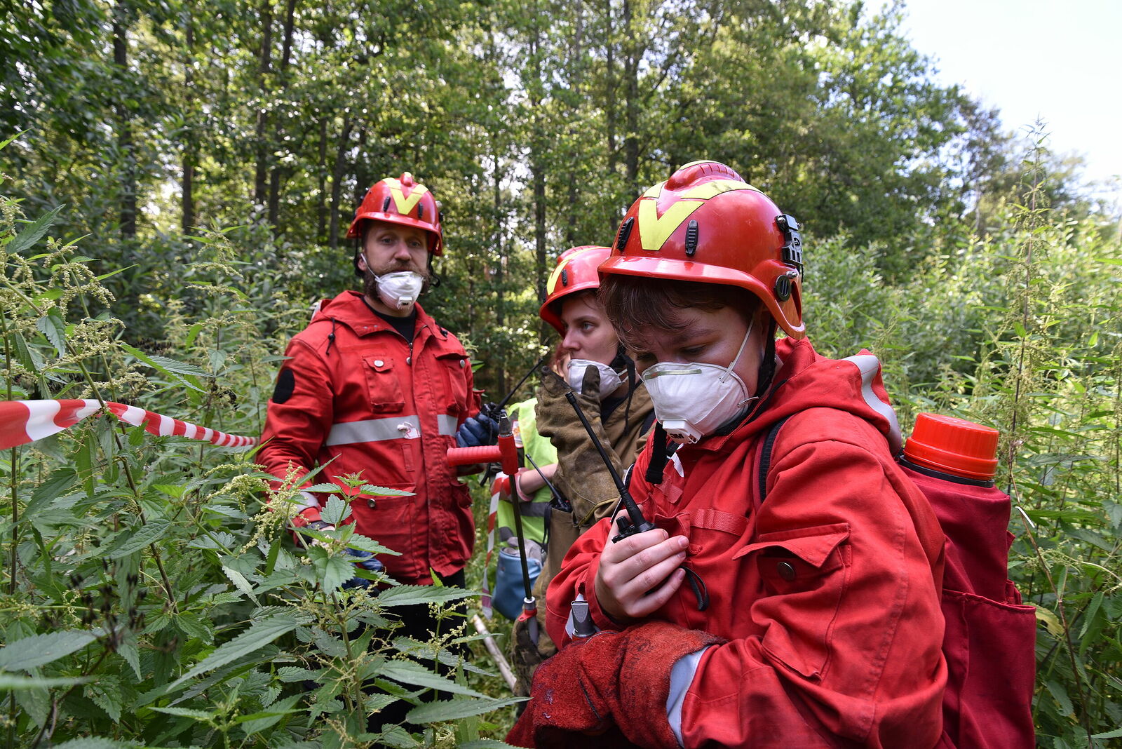 Photojournalist Anastasia Tsitsinova. Volunteer firefighters. Untitled Training fire